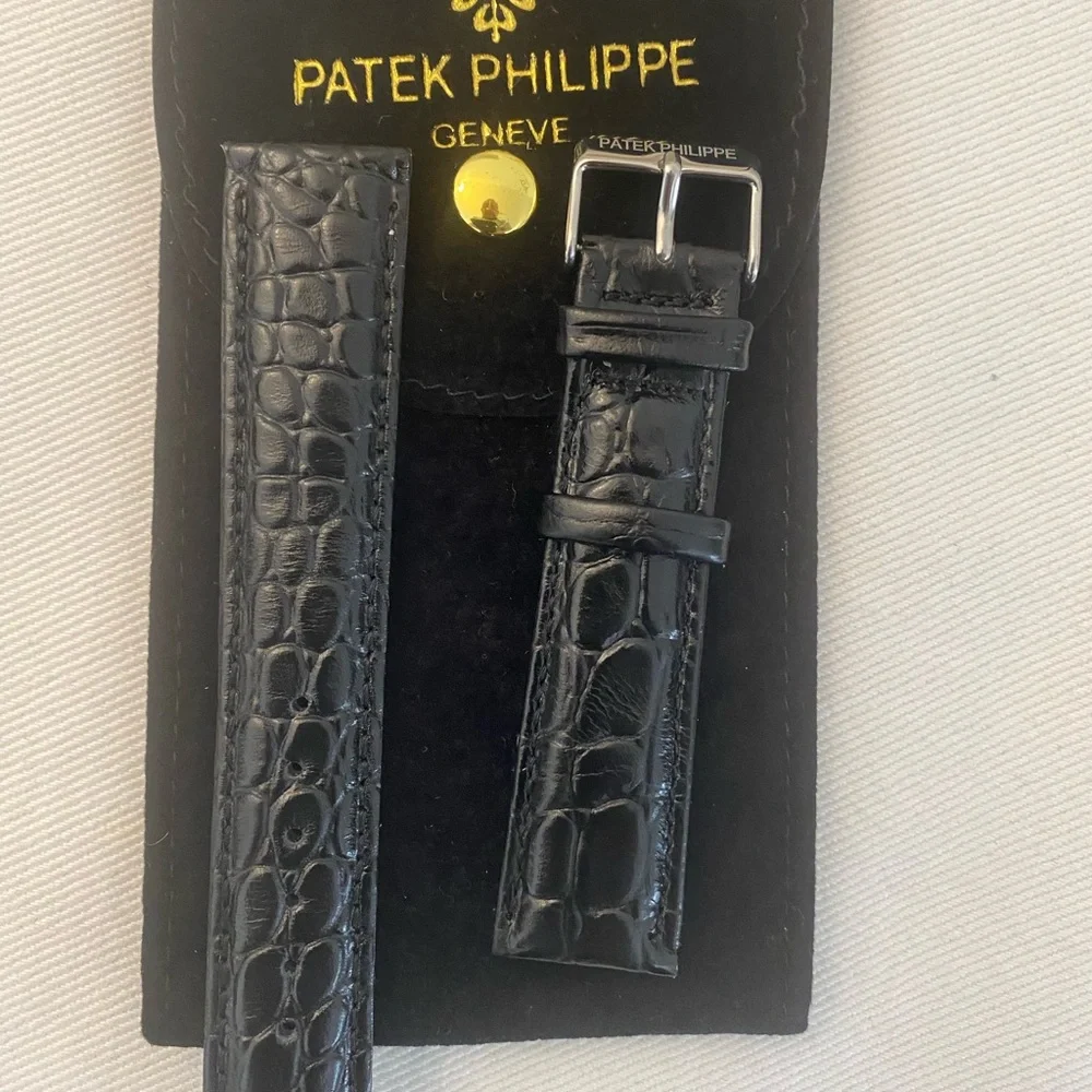 Patek Philippe Black Crocodile Pattern Strap